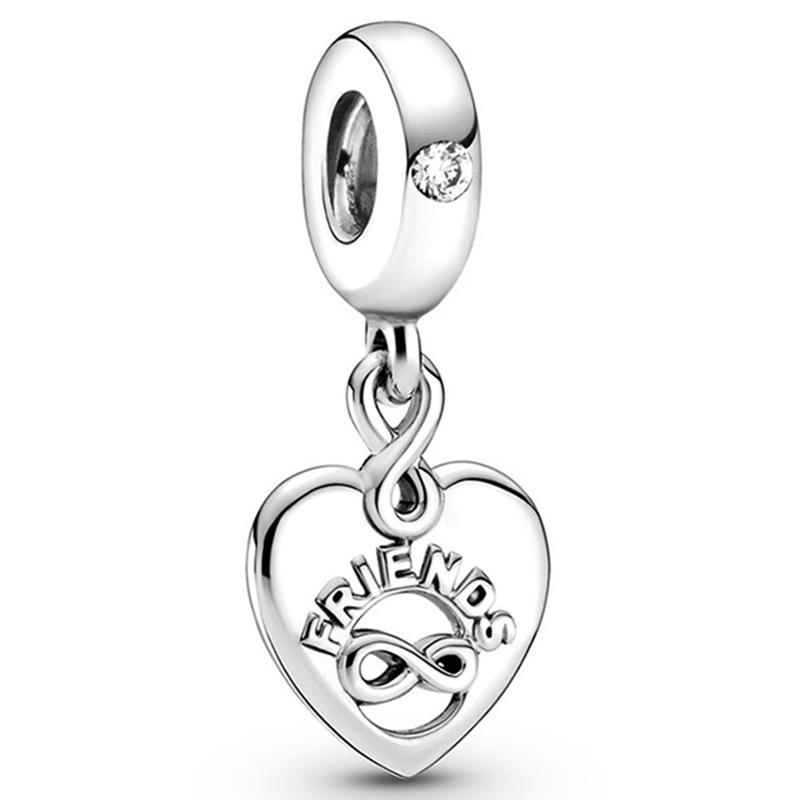 European Style DIY Charm Beads for Jewelry Making, Gold Plated CZ Heart Animal Dangle Charms, Pandora Compatible Bracelet Necklace Accessories