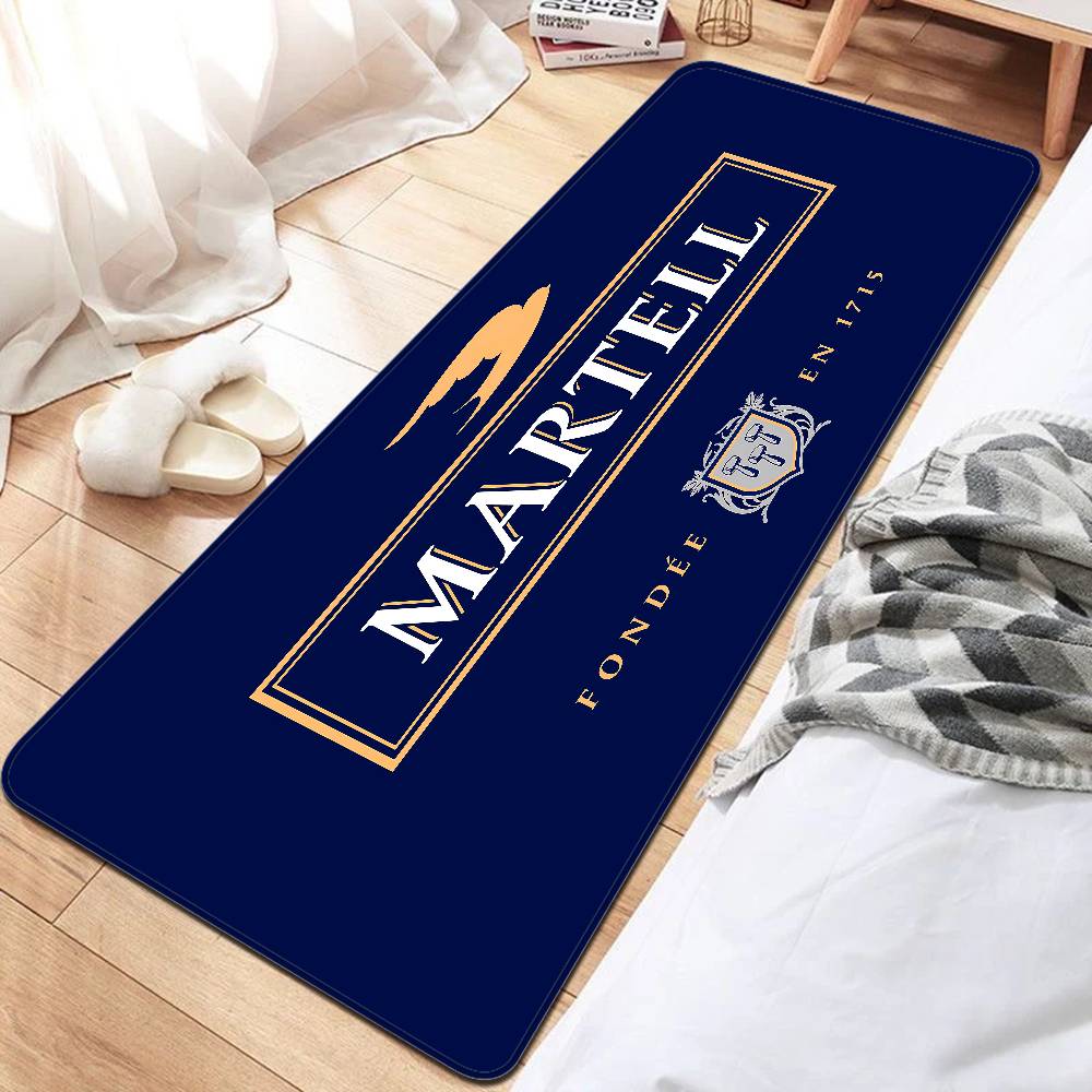 Fashion M-Martell Logo Bathroom Mat INS Style Soft Bedroom Floor House Laundry Room Mat Anti-skid Welcome Doormat