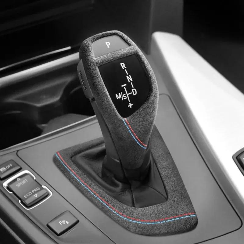 Накладка на ручку переключения передач Betterhumz для BMW F20 F30 F10 F31 F32 F36 F34 F22 X3 X4 X5 X6, замшевая панель, аксессуары для интерьера