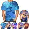 New Fashion Men's and Women's 3D HD Printed Dolphin Pattern T-shirt Street Style Unisex Fashion Funny Harajuku Top Kids T Shirt
