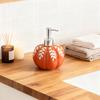 Yousheng 460ml Halloween Pumpkin Soap Dispenser Ceramic Refillable Hand Wash Dish Soap Dispenser Fall Bathroom Kitchen Decor