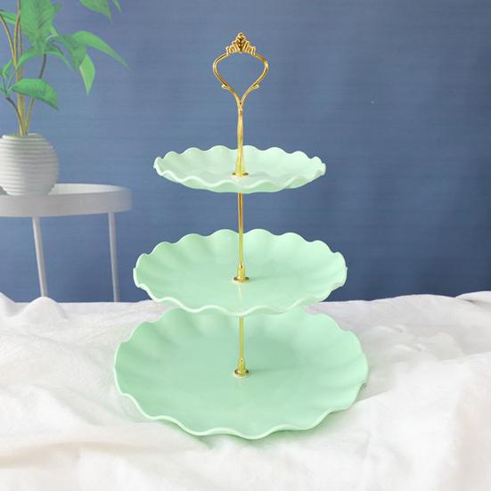 3-х уровневая башня-стенд для кексов, стойка для демонстрации десертов, не содержит бисфенол А, большая вместимость, простая сборка, многоуровневый поднос для сервировки тортов, принадлежности для вечеринок