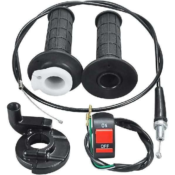 22Mm 7/8 Throttle Handle Grips Cable Clamp On Off Switch For Coleman CT100U CT200U Baja Doodlebug Db30 Mb165 Mb200 50Cc 90Cc 110Cc 125Cc SSR Coolster