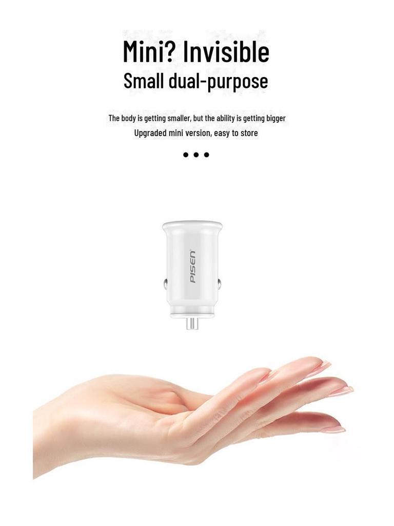 PISEN Dual-Port Fast Charge Universal USB Car Charger