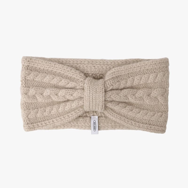 Mellotory 100% кашемировая кабельная повязка для волос (бежевый)