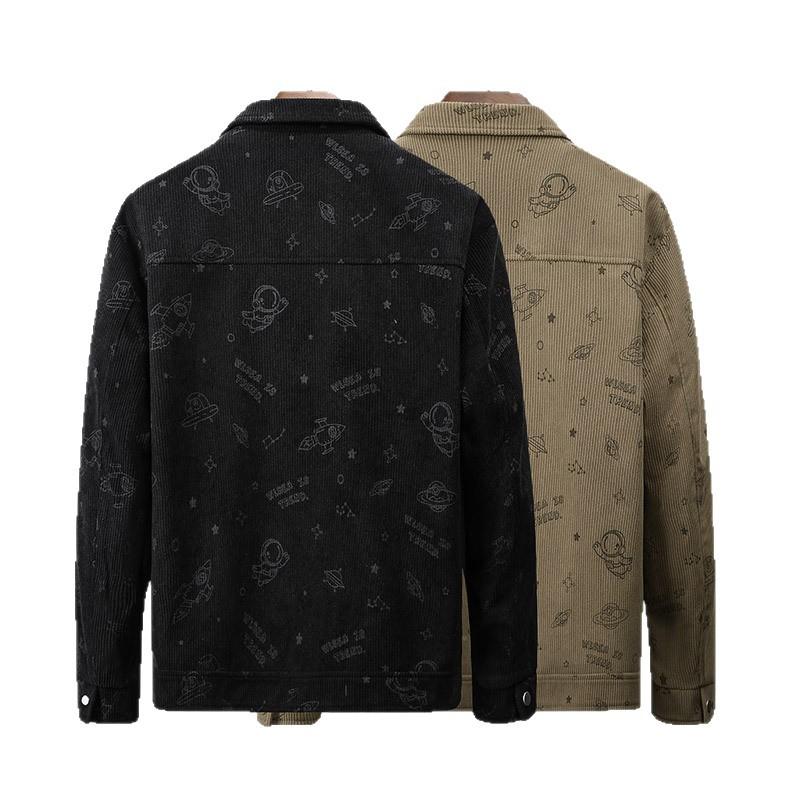 Куртка Мужская Весенне-Осенняя Куртка Новая Приталенная С Принтом Мужская Мантия Мантия Красивые Топы Модная Весенняя Одежда