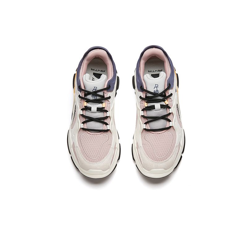 Anta Millennium 3.0 амортизирующие нескользящие износостойкие низкие спортивные повседневные туфли женские кроссовки розовые белые 122148890-5