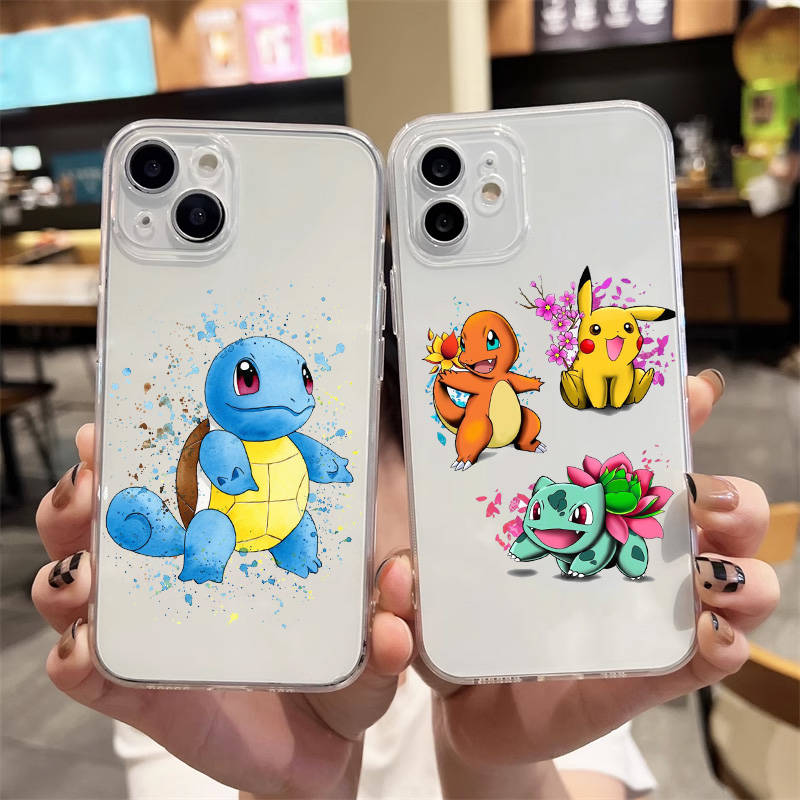 Чехол E-50 Pokemon Dragon для iPhone 7 8 11 12 13 14 15 16 Pro Max Plus Mini Xiaomi Redmi A3 9A 9C 10A 10C 13C Note 9 11 Realme Narzo C30 C55