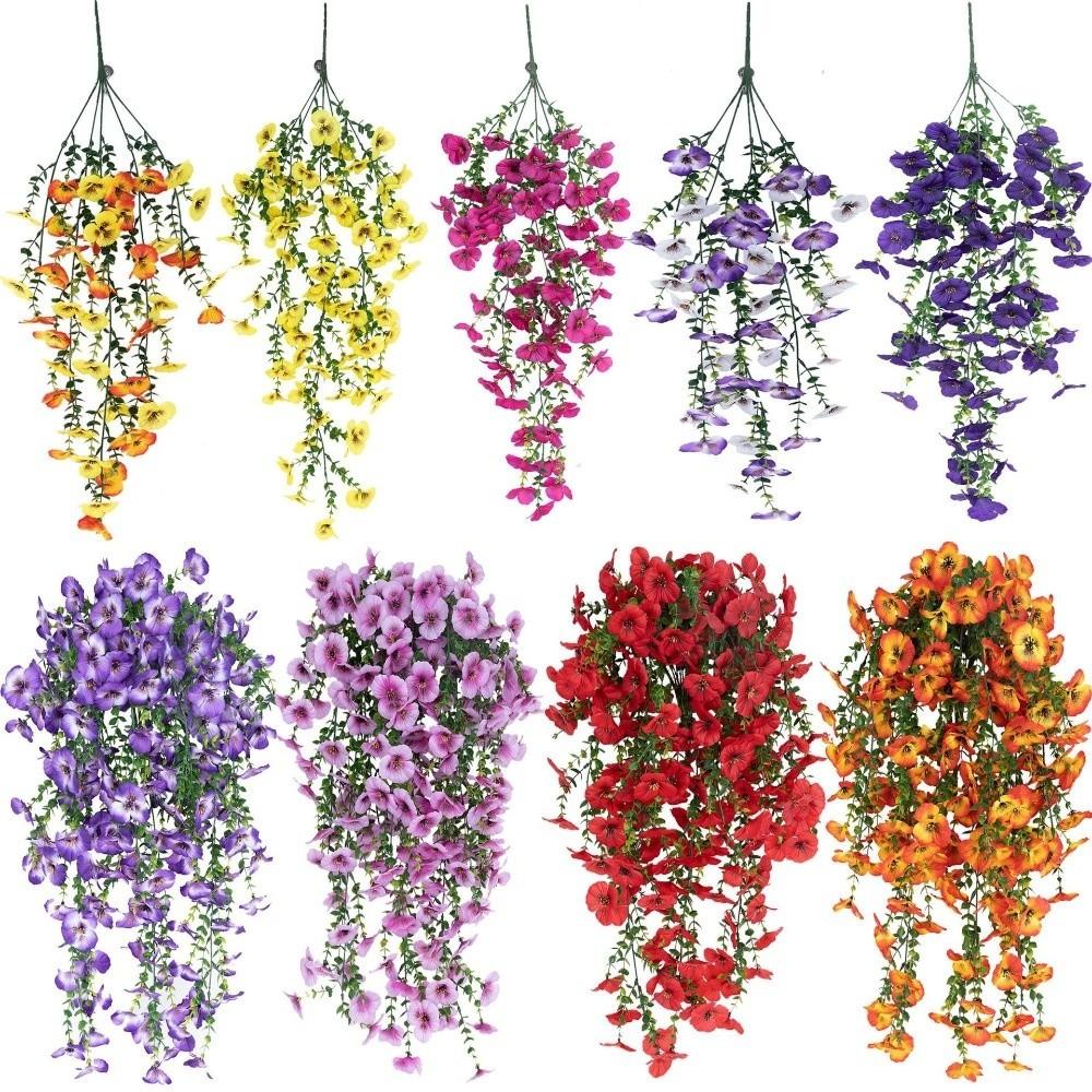 DIY Eucalyptus Pansy Multicolor Simulation Eucalyptus Leaves New Plants Wreath Home Decoration
