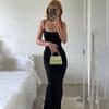 Elegant Bodycon Maxi Dress Women Summer Sleeveless Backless Sexy Outfits Party Club Sundress Black Birthday Dresses Clothes
