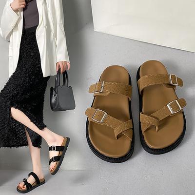 Модная пляжная обувь женские шлепанцы уличные пантофли резиновые шлепанцы слайды 2025 новые мягкие повседневные для отдыха женские пляжные туфли