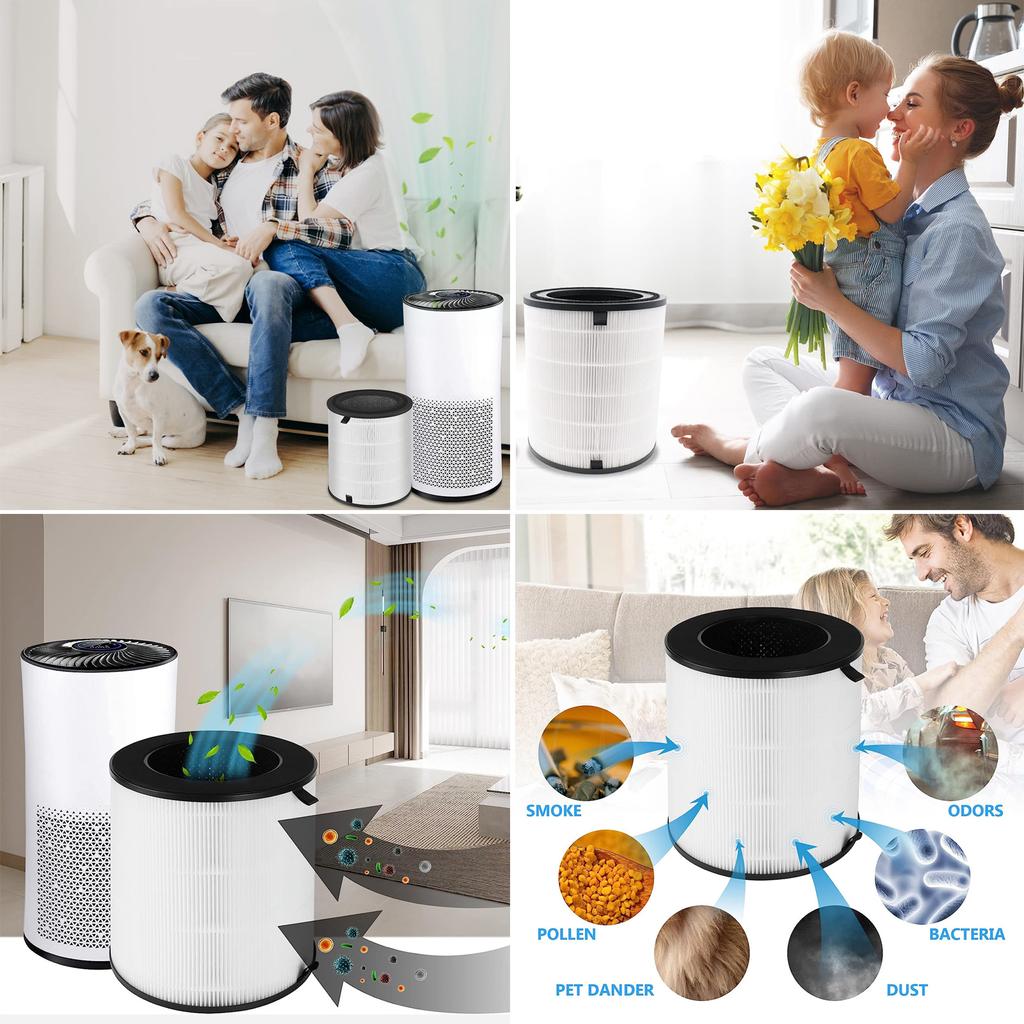 Plastic Air Purifier Filter HEPA Filter Replacement Air Cleaners Filter Replacement Filter for LEVOIT LVH133 LVH133RF