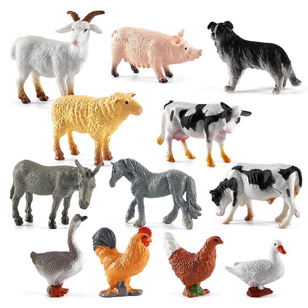 5# Animal Model Figurines Wildlife Farm Poultry Figure for Kids Boys Girls Toddl