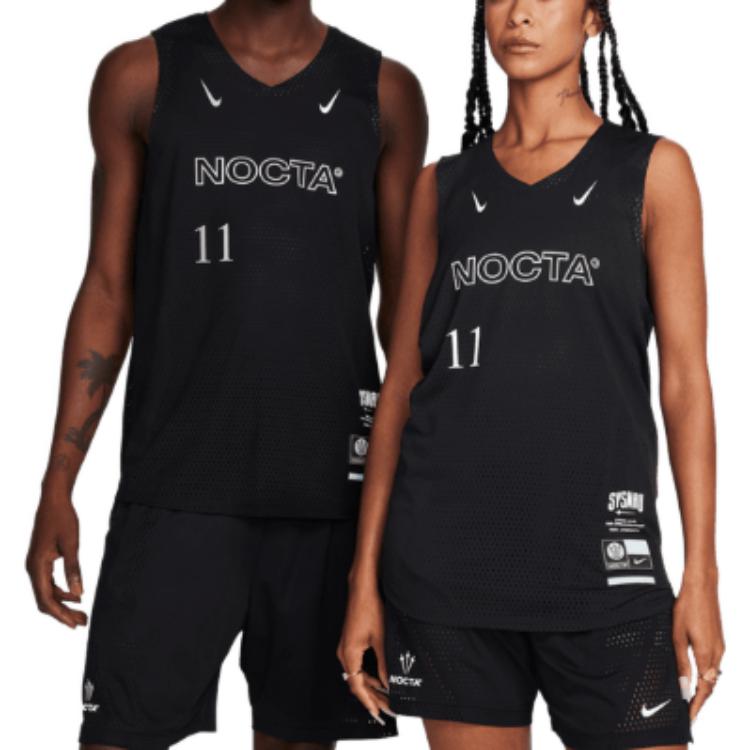 Nike X NOCTA NRG Jersey черно-белые топы унисекс DV3649-010