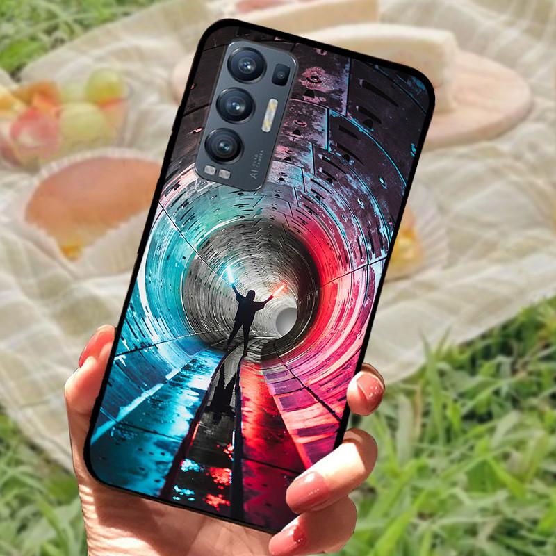 Для OPPO Find X3 Neo Чехол Силиконовый Мягкий Мраморный Черный Бампер Funda Coque для Oppo Find X3 Lite Защитный Capa FindX3 Neo
