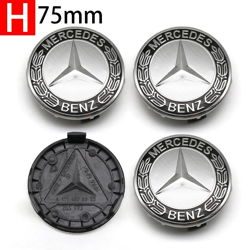 Hub Cap 4Pcs 60mm 75mm Car Wheel Center Logo Hub Cap 56mm ABS For Mercedes-Benz W211 W205 W213 W203 C218 A207 CLA Automotive Accessories DL1