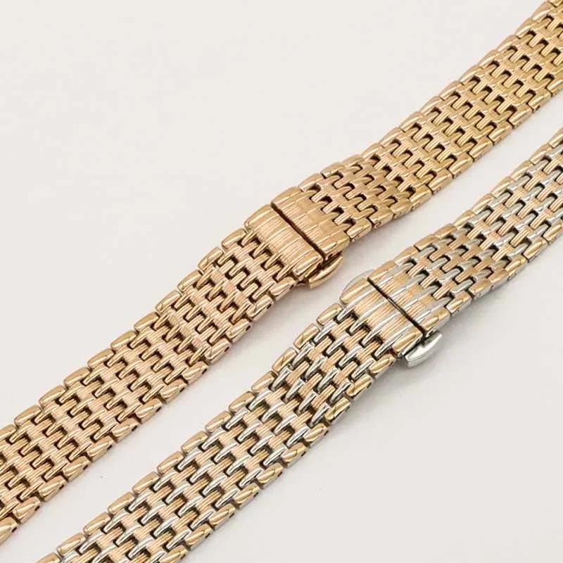 Ремешок для часов из цельной нержавеющей стали, 12-22 мм, для Tissot, для Longines, для DW, классический браслет для женщин и мужчин с бабочкой