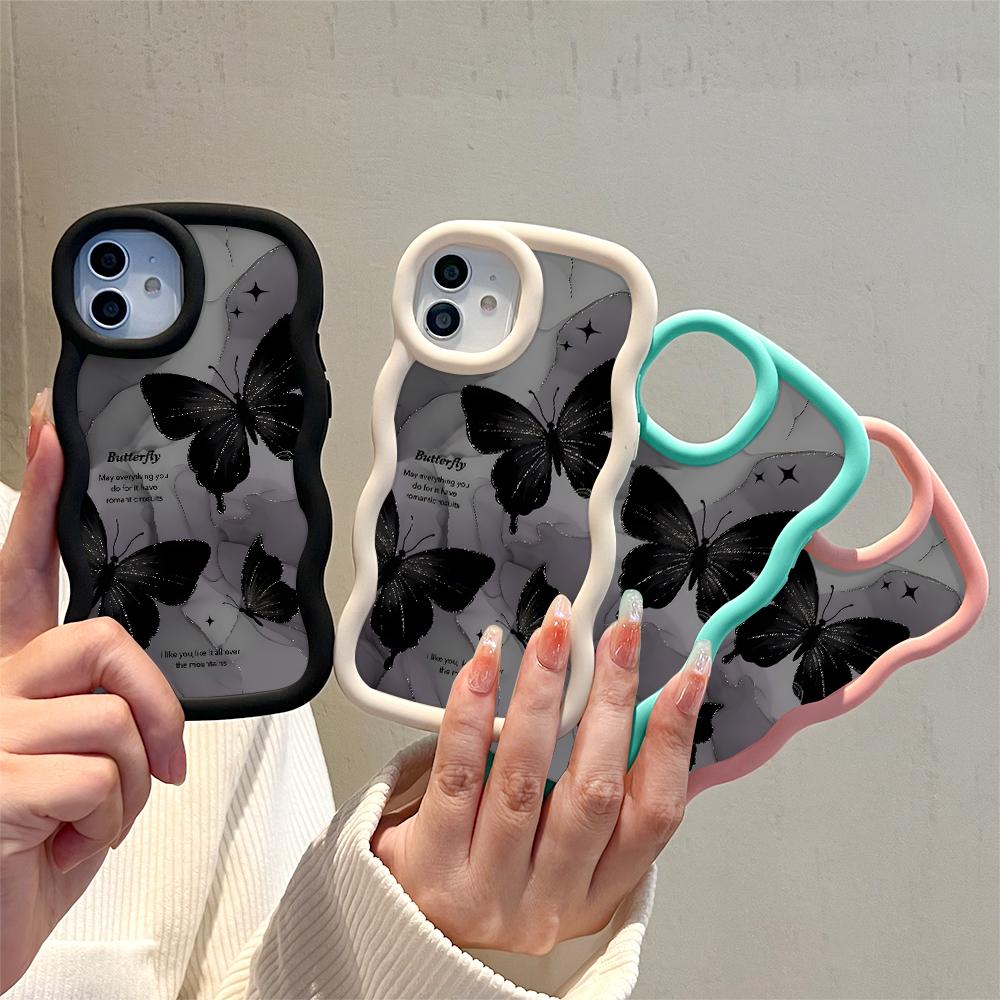 Чехол для телефона Macaron из мягкого силиконового материала с большой волной и кромкой, противоударный защитный резиновый чехол для iPhone Samsung Huawei Honor Xiaomi Redmi OnePlus Moto