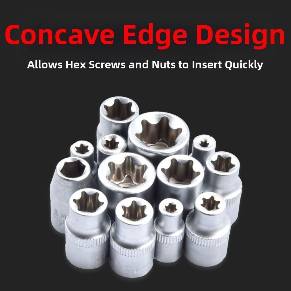 34 шт./комплект Набор бит E-Torx Звездочка Шестигранник Комбинированный инструмент Привод Torx Звездочка Биты с ящиком для хранения