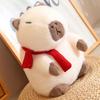 Adorable Capybara Plush Toy For Home Decoration And Cozy Pillow Gifts In White And Brown