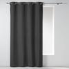 Rideau À Oeillets - Collection Chambray Newtons - Noir - Synthétique - Uni - Œillets - 140 X 260 Cm