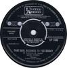 7-дюймовая пластинка GENE PITNEY - That Girl Belongs To Yesterday UP1045 United Artists 1964 UK Поп Б/у