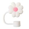 9Pcs Cute Floral Straw Sleeves with Durable Silicone Plugs Deform-resistant Break-resistant Colorful Straw Covers