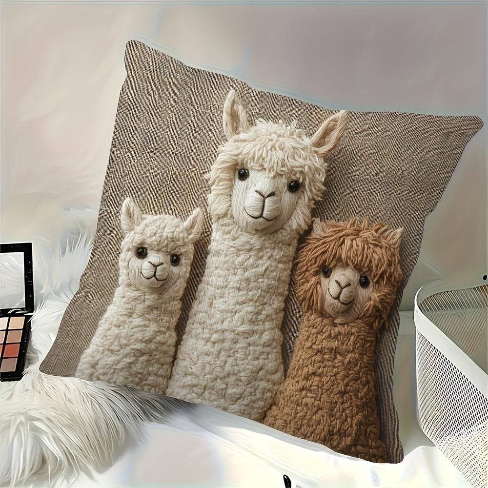 Наволочки из альпаки, машинная стирка, полиэстер с застежкой-молнией, винтажный домашний декор, подходят для гостиной