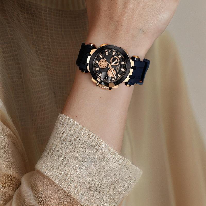 Tissot Коллекция Race Кварцевый механизм Водонепроницаемость 100 м Мужские часы Часы 43 мм Черный циферблат T115.417.37.051.00
