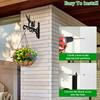 2 Pcs Hanging Plant Bracket Wall Hanging Hook 10 Inches Iron Plant Hanger Wall Plant Hanger for Garden Lantern Light Bird Feeder