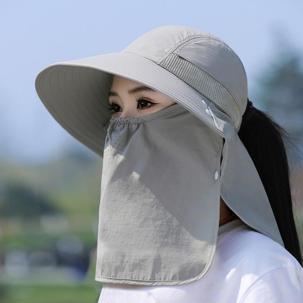 Breathable Bucket Hat Anti-UV Fisherman Hat New Fishing Cap Women