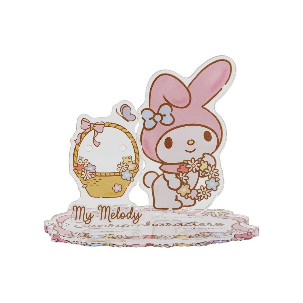 White Clover My Melody Acrylic Stand, Sanrio Characters Acrylic Display Stand for Necklaces, Earrings, and Rings (AS-SAMM01)