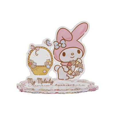 Акриловая подставка White Clover My Melody, акриловая подставка для украшений с персонажами Sanrio для ожерелий, серег и колец (AS-SAMM01)