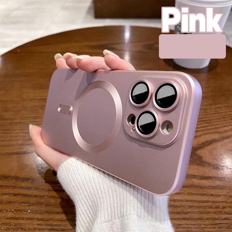 Роскошный беспроводной магнитный матовый чехол для телефона Magsafe Case IPhone 15 14 13 12 11 Pro Max Plus XS X 8K Стеклянная полная защита объектива камеры