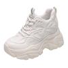 Fashion Spring Breathable Mesh Sneakers Hidden Increasing Sport Shoes Woman Wedge Casual Chunky Shoes High Platform Shoes 8.5CM Autumn
