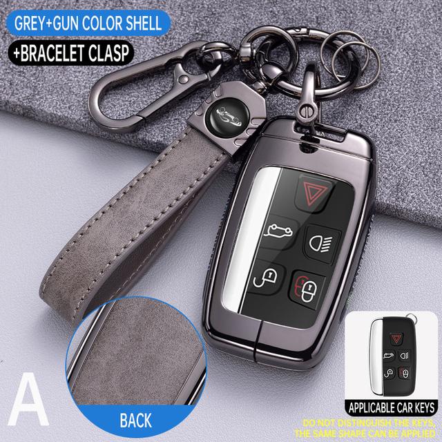 Zinc Alloy Car Key Case Cover Shell For Land Rover Range Rover Discovery Evoque Sport Velar For Jaguar XE E-Pace Accessories