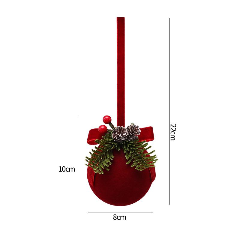 Christmas Bell Hanging Decoration Doorbell Christmas Party Hanging Decoration Creative Glitter Christmas Tree Keychain Pendent