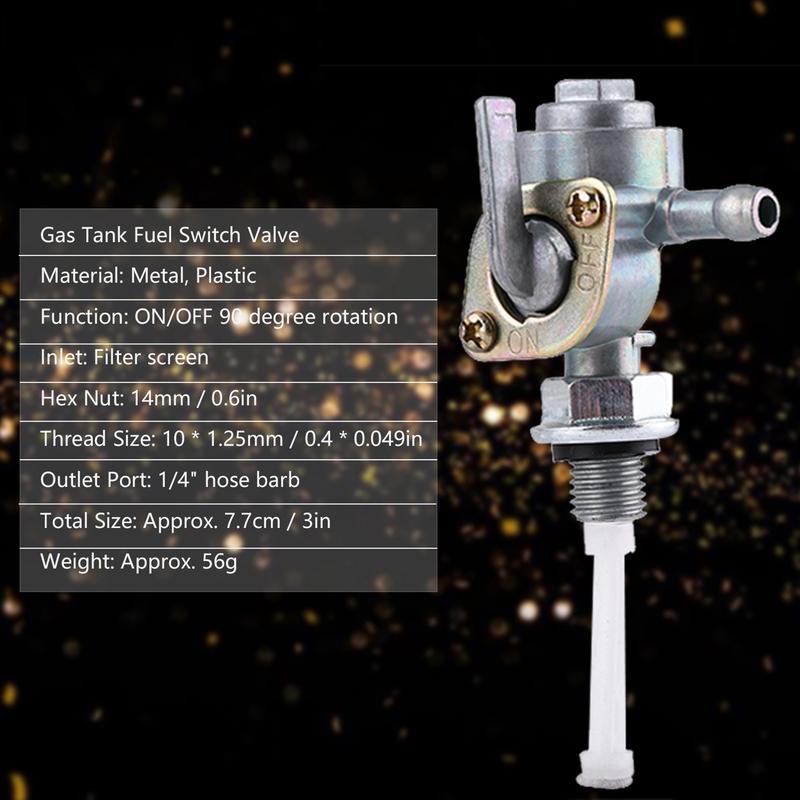 Fuel Switch Gas Tank Fuel Switch Valve Gas Fuel Valve Pump Petcock Oil Tap M10 x 1.25 Petcock Oil Tap
