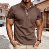 Мужские топы с пуговицами на лацканах, с коротким рукавом, с короткими рукавами, с цветными блоками, стандартный спортивный повседневный топ