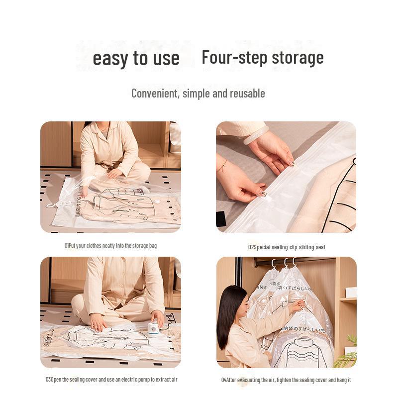 Вакуумный компрессионный мешок для пуховой куртки - пылезащитное хранение и чехол для пальто