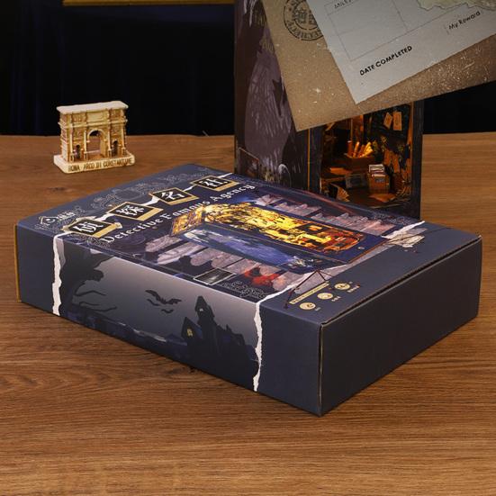 1 Набор DIY Набор для книжной полки Реалистичный Гладкий край Точно вырезанный Легко собрать Развитие воображения Кукольный домик 3D DIY Вставка для книжной полки Декор для