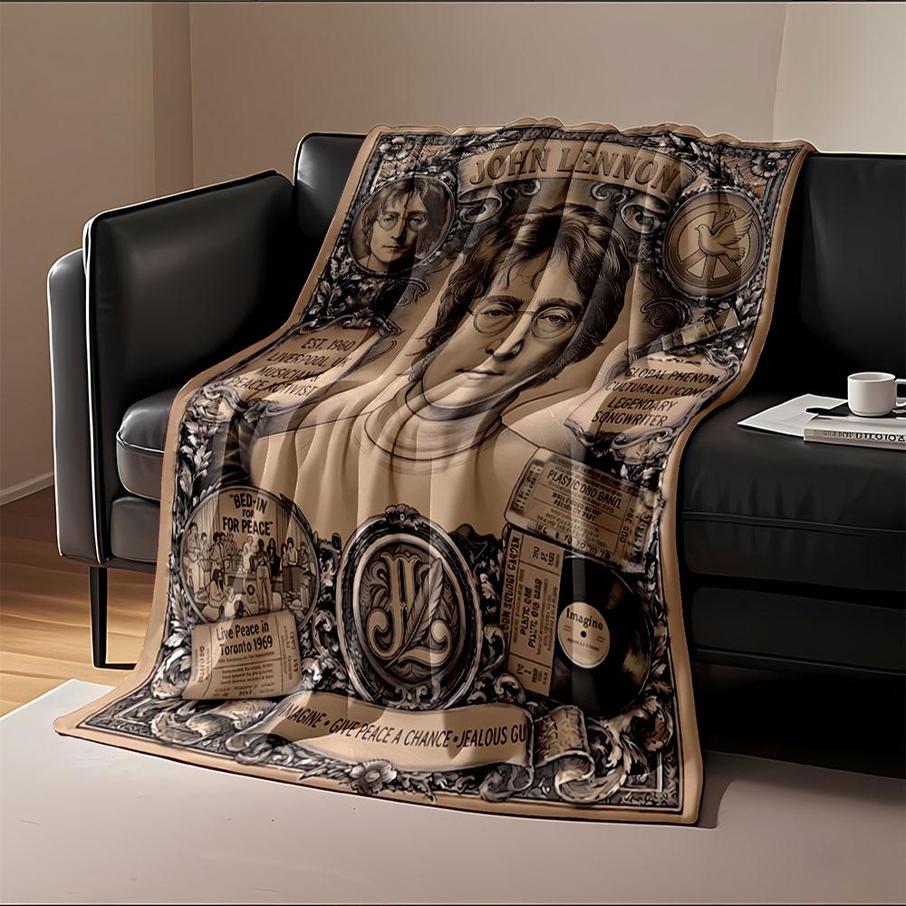 John Lennon Tribute Blanket for all seasons blanket lunch break throw gift