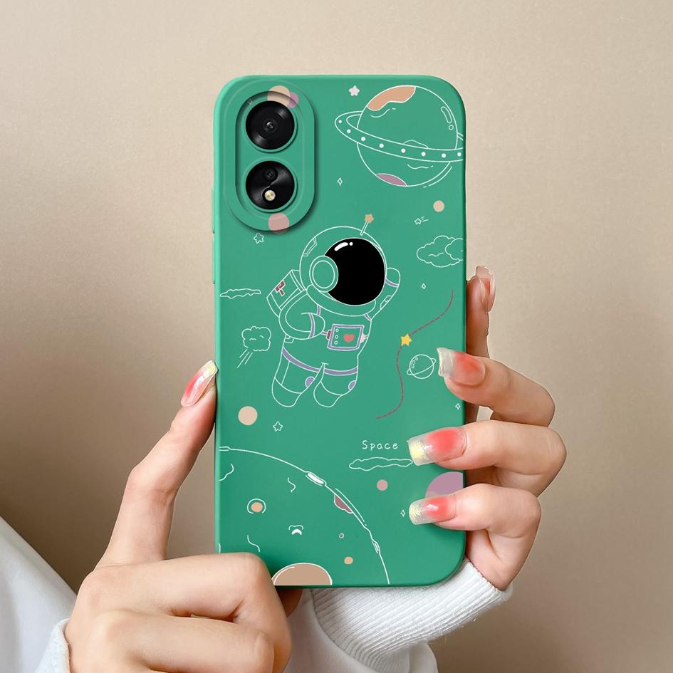 Case For OPPO A2 A38 A58 A78 A79 Realme 11 Pro Plus Cover Cute Pilot Liquid Silicone Shockproof Screen Protector Phone Bumper Matte For OPPO Shell