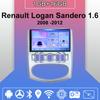 Автомобильное радио Android Auto Carplay для Renault Logan Sandero 1.6 2008 -2012 Мультимедийный проигрыватель Головное устройство Стерео GPS Навигация BT WIFI 1+16 ГБ
