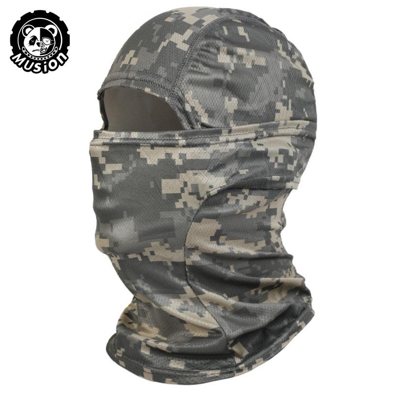 MusionTactical Балаклава Маска для лица Полная Быстросохнущая Пеший туризм Велоспорт Кемпинг Охота Страйкбол Капюшон Шапка Велосипедная защита головы Летняя Мужская Женская