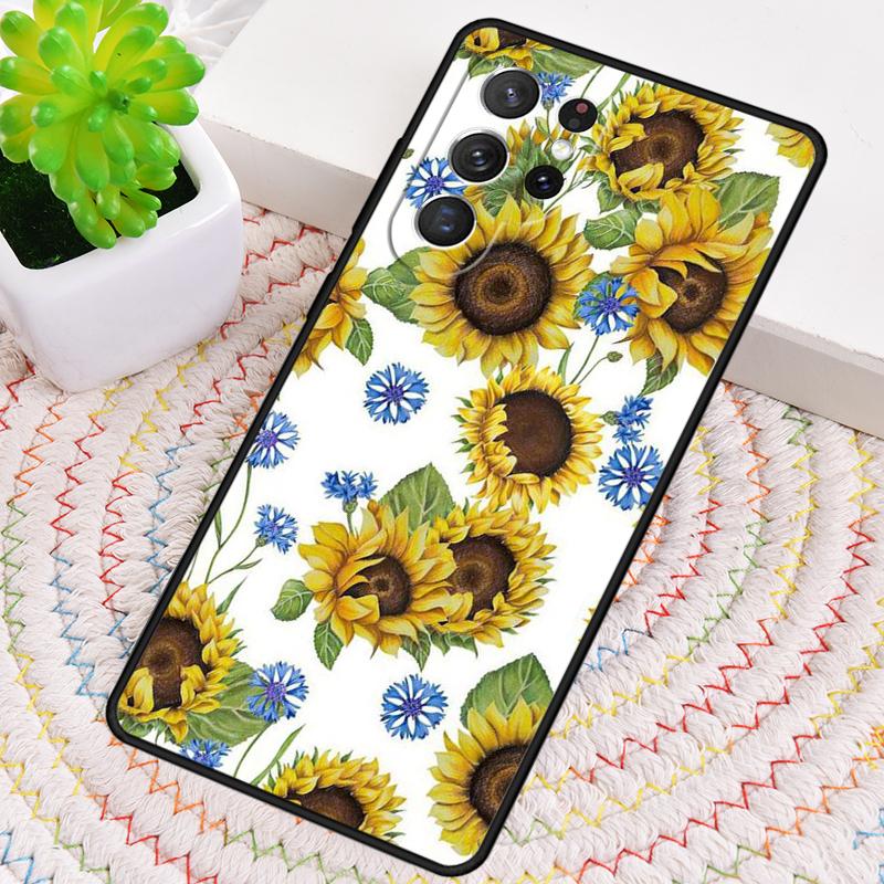 Красивый желтый чехол-подсолнух для телефона Samsung Galaxy note 10 pro S26 Ultra S23 S24 FE S25 S21 S22 PLUS ударопрочный