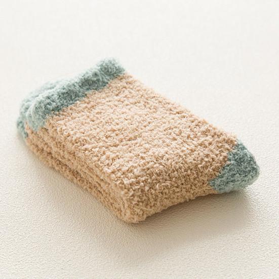 5 пар зимних носков из толстой микрофибры, разноцветные, средней длины, размер 6-10, противоскользящие, высокоэластичные, сохраняющие тепло, пушистые носки для сна