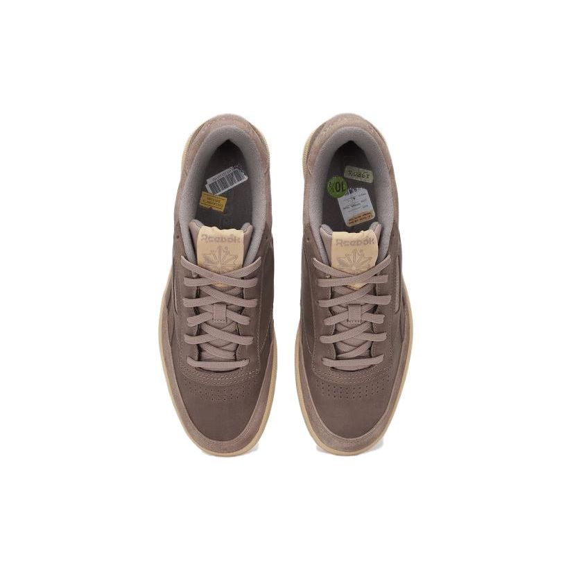 Reebok Club C REVENGE Комфортная обертывающая амортизация Сбалансированная легкая поддержка Низкие кеды для скейтбордингаУнисекс Коричневый 100200780