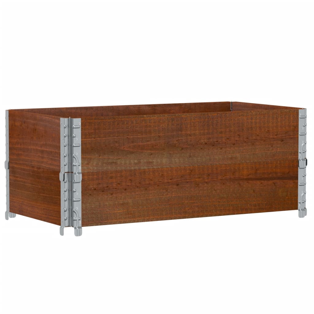 Pallet Top Frame Set 2 pcs Brown 100 x 50 cm Solid Pine Wood