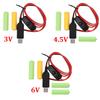 USB-блок питания Замена 1-4 шт. батареек AA/AAA для часов, игрушек, фонарей, светодиодов с переключателем Адаптер питания от сети переменного тока для 3 батареек AA